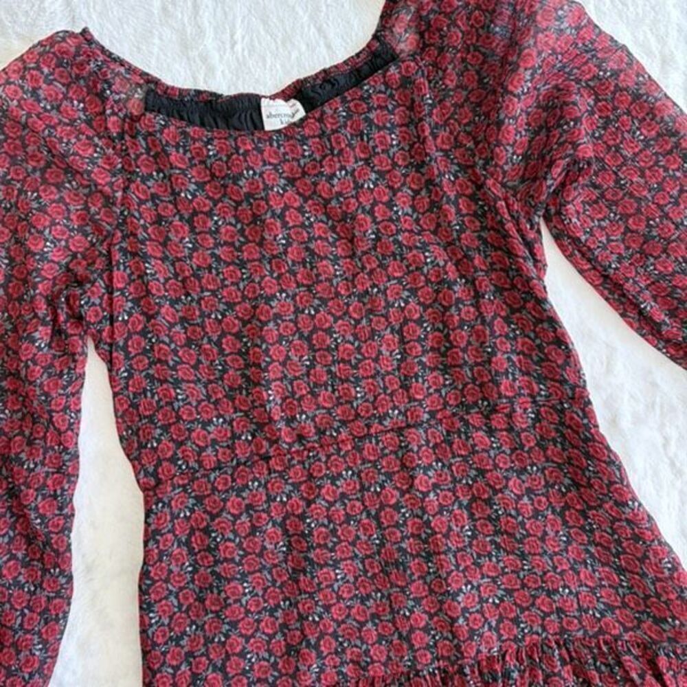 Abercrombie Kids Red and Black Dress Size 11/12